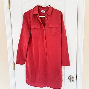 Old Navy Shirt Dress, Burgundy, Size Small